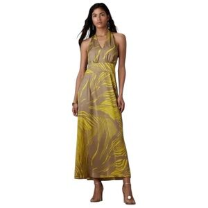 Banana Republic Halter Maxi Dress Sanded Khaki